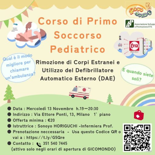 Incontro di primo soccorso pediatrico