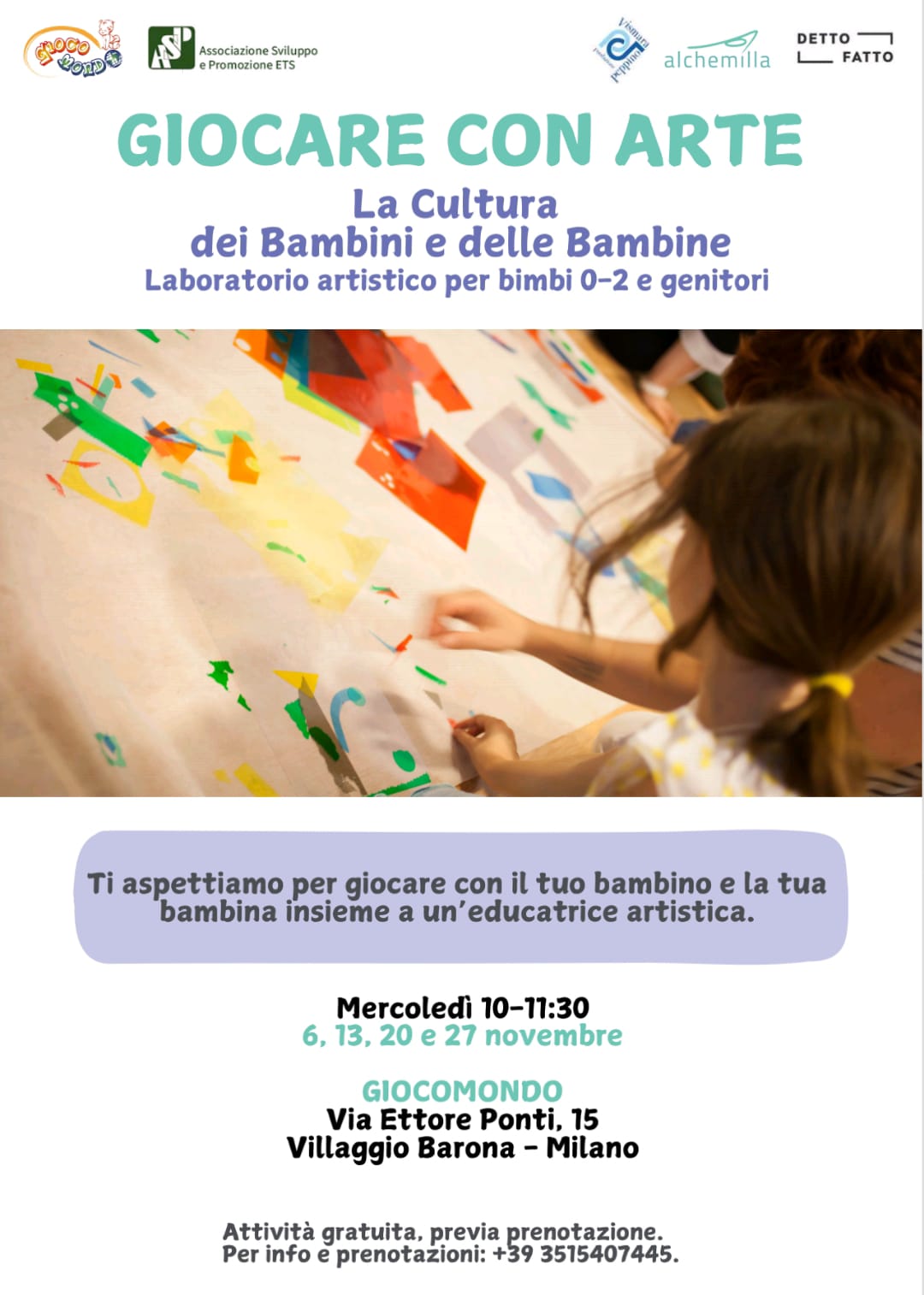 Laboratorio creativo “Giochiamo con arte”