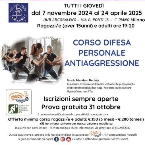 Corso difesa personale e antiaggressione