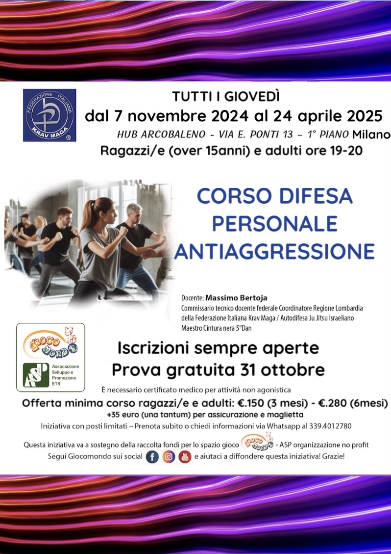 Corso difesa personale e antiaggressione