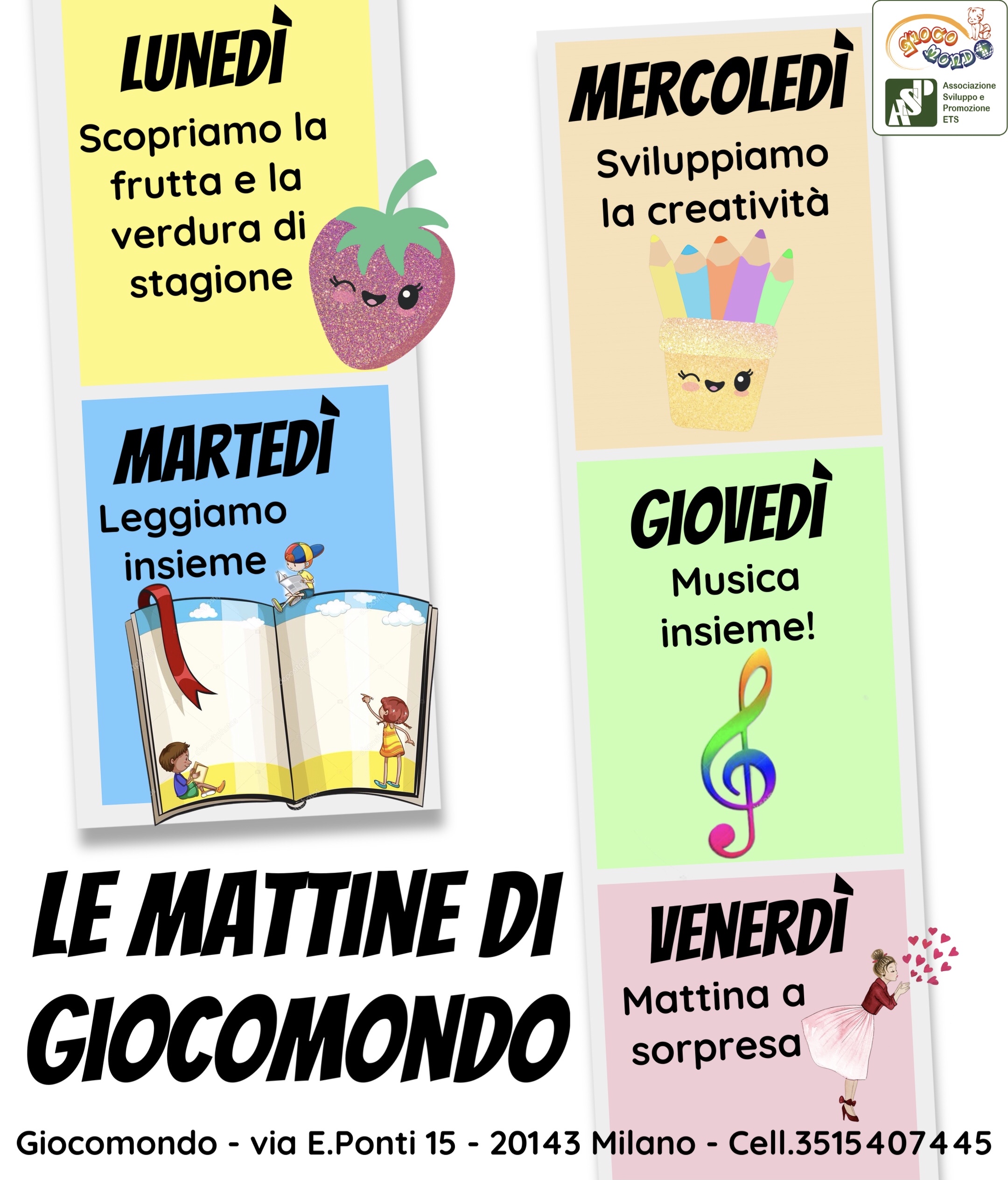 Attività del mattino a Giocomondo